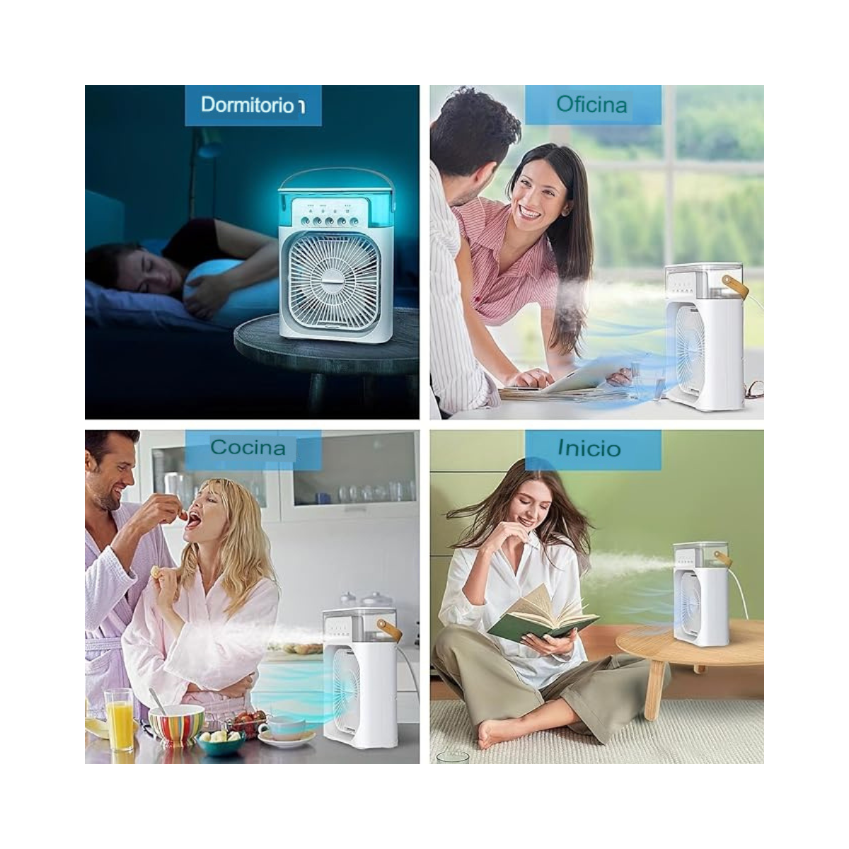 Ventilador Humidificador Enfriador Portátil