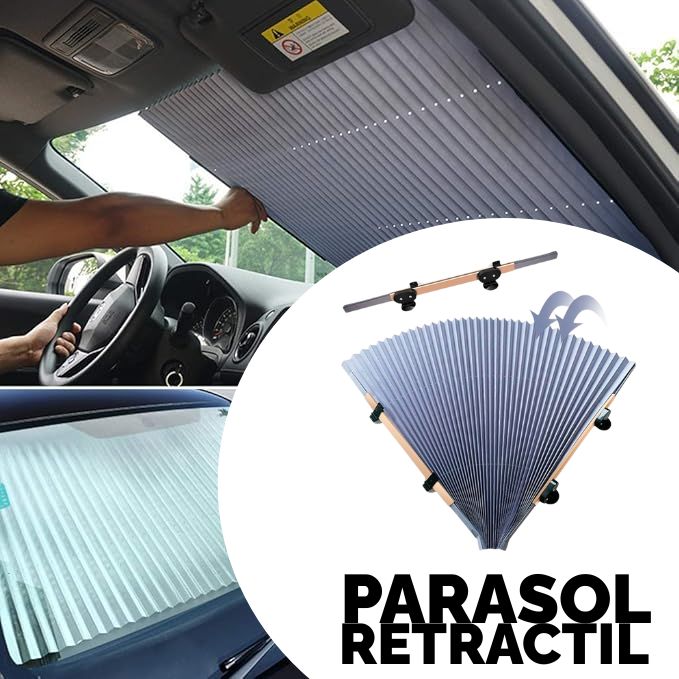 PARASOL RETRÁCTIL PARA AUTO DE 65 CM